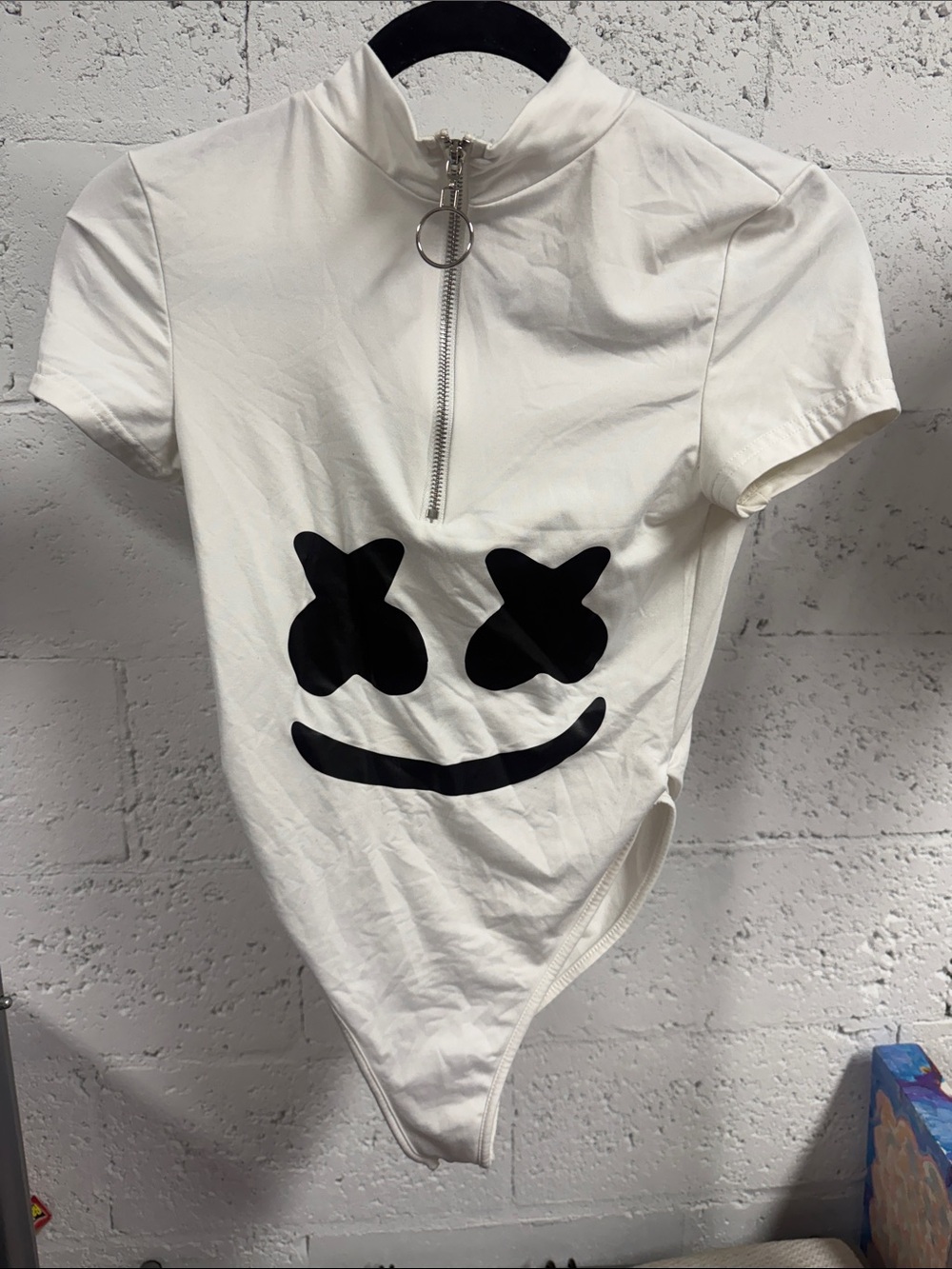 MARSHMELLO DJ Costume Halloween One Piece Bodysuit High Neck - Zip Up Size Small